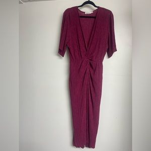 Tie knot wrap dress